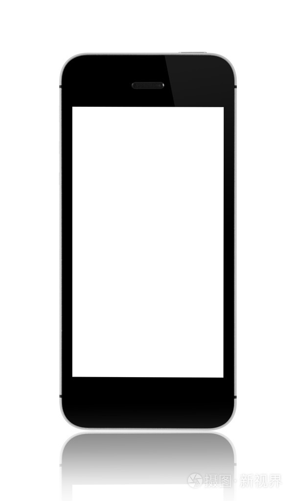 白色的智能手机屏幕