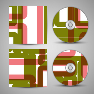 矢量 cd 封面设置为您的设计
