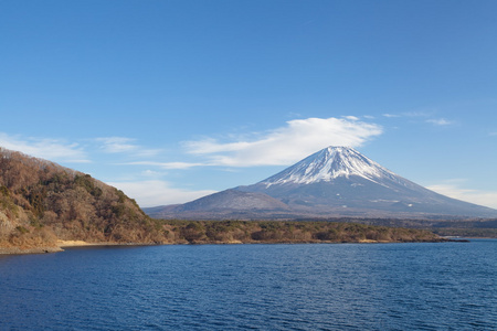 山富士在冬季