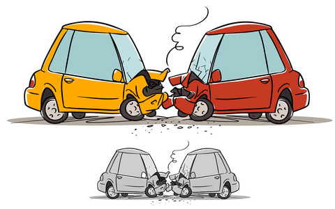 车祸卡通图片