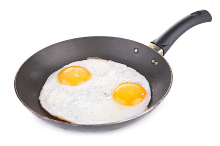 平底锅里煎的鸡蛋