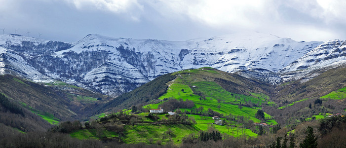 瓦德荞麦面。cantabria.spain