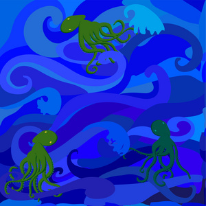 海和章鱼