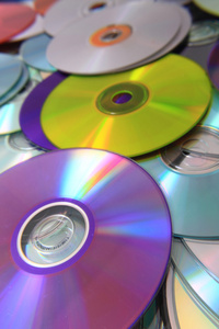 色彩的 cd 和 dvd 的背景