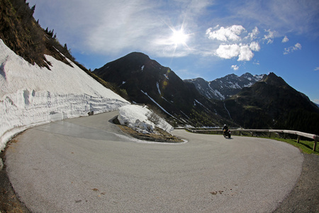 Switchback, mountain pass road, Slkpass, Austria