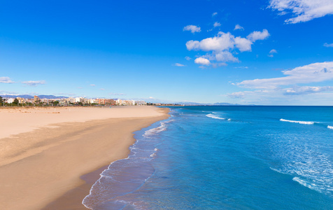 萨贡托在晴朗的一天在西班牙瓦伦西亚海滩