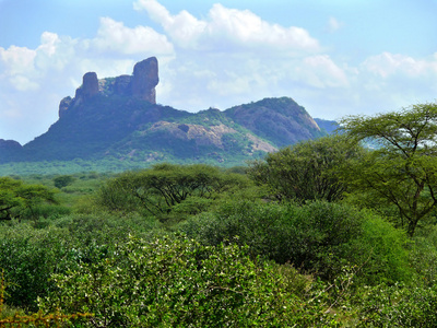山。自然景观。非洲肯尼亚