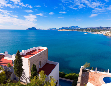 地中海的房子在阿利坎特 moraira teulada