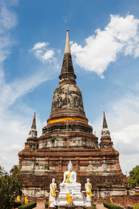 ciel bleu fond Bouddha wat yai chai mong kon  ayutthaya th蓝蓝的天空