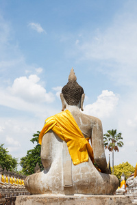 ciel bleu fond Bouddha wat yai chai mong kon  ayutthaya th蓝蓝的天空