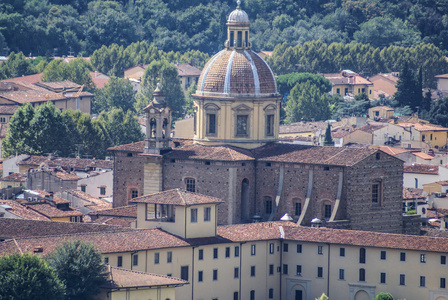 佛罗伦萨，意大利 从 duomo 教堂顶端的全景视图