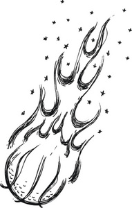 篮球的设计元素和火焰照片