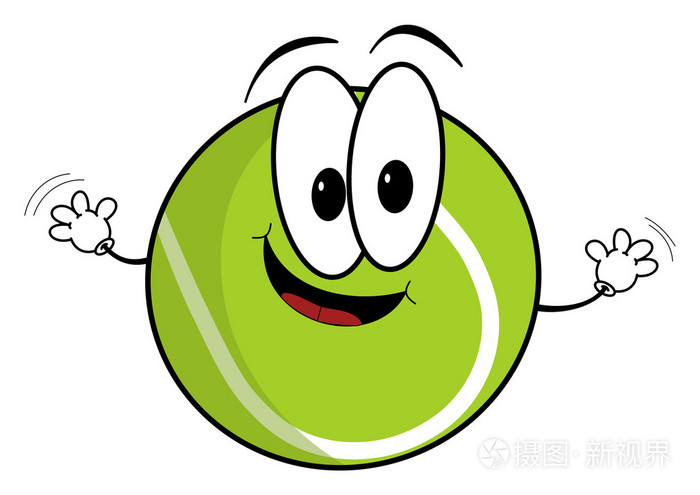 快乐卡通网球球