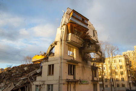 在莫斯科的房屋拆迁