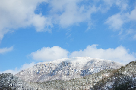 在 jeonra，韩国雪 jeoksang 山