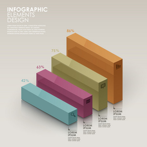 抽象的条形图图表