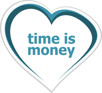 经营理念，时间是金钱单词在爱的心