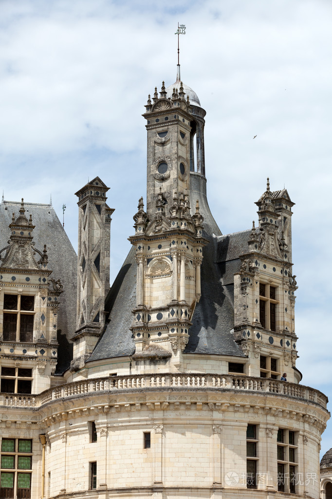 在雪谷法国香波堡皇家城堡