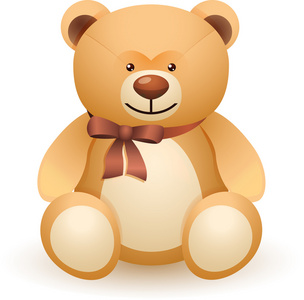 棕色的熊玩具蝴蝶结