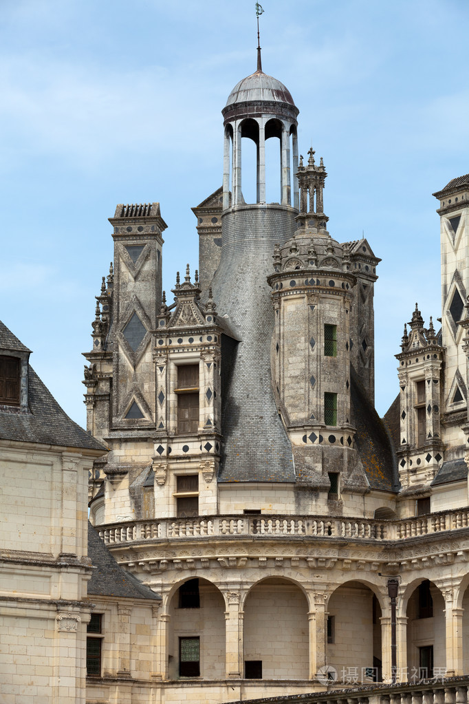 在雪谷法国香波堡皇家城堡