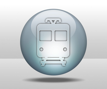 图标按钮象形图 列车 轨道交通