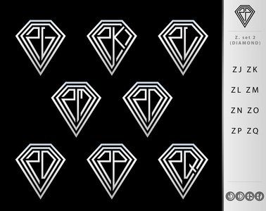 会标字母z集钻石