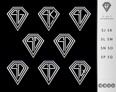 字母S集钻石