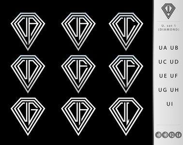字母u组钻石