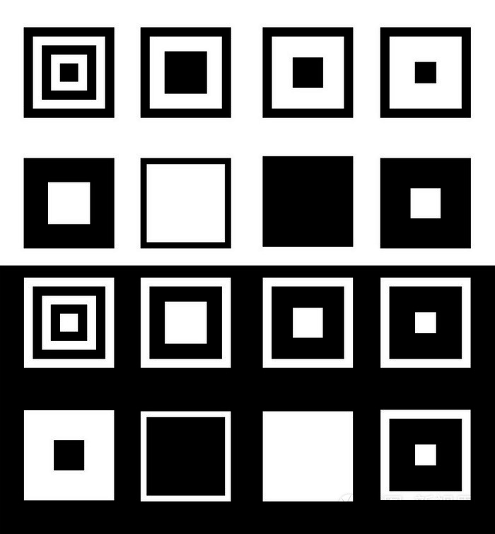 黑色和白色的方块