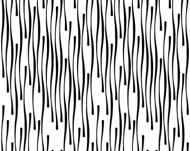 黑色和白色的抽象条纹几何矢量无缝模式