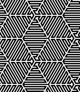 黑色和白色的欧普艺术设计 矢量无缝图案背景