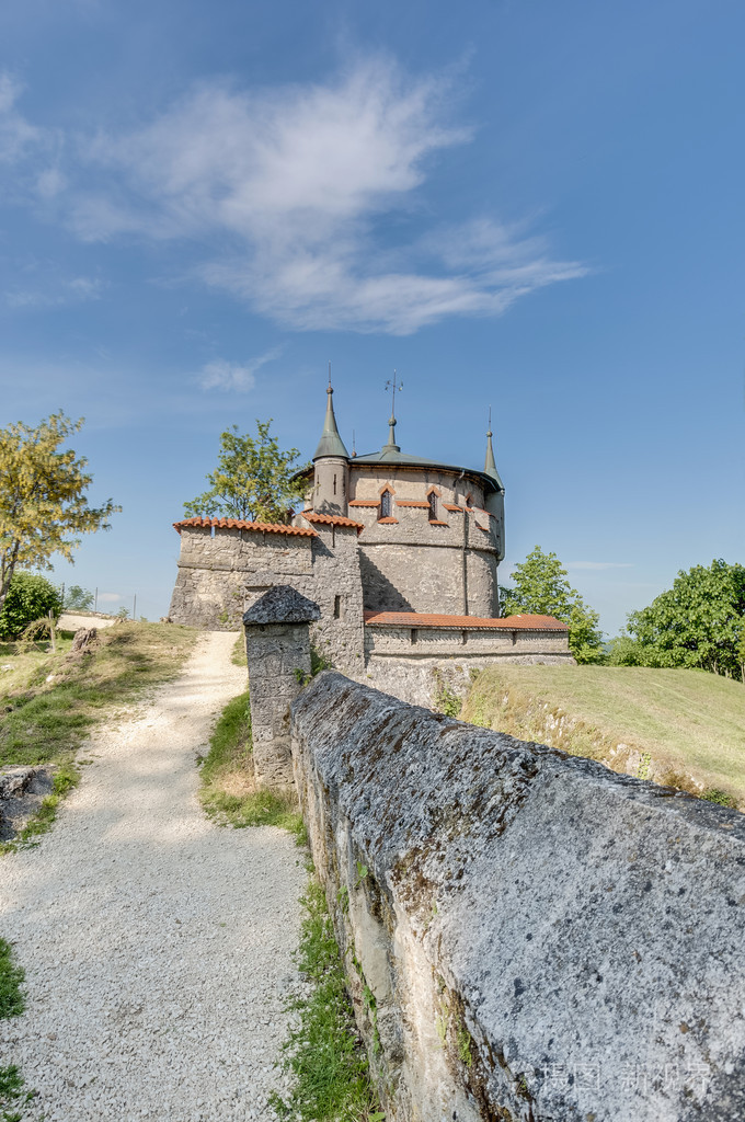 利希滕斯坦城堡在德国巴登符腾堡州