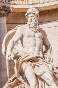 特雷维喷泉，在罗马，意大利巴洛克式的喷泉