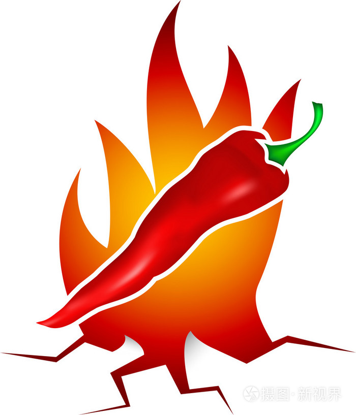 在火灾中的红辣椒插画-正版商用图片1f12q3-摄图新视界