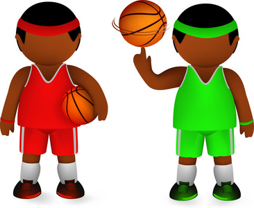 两个篮球运动员