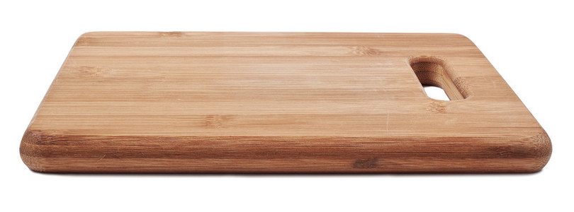 棕色竹菜板用于烹调。木材纹理