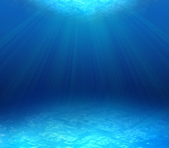 蓝色的水波水下