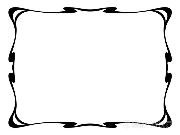 新艺术风格黑色装饰装饰框架
