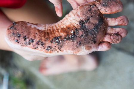 女性的脏脚鞋底图片
