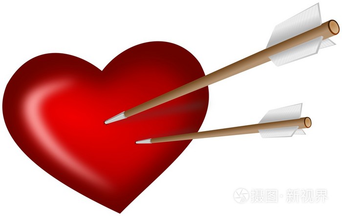 两支箭刺入心脏