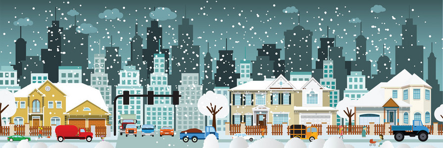 城市生活冬季