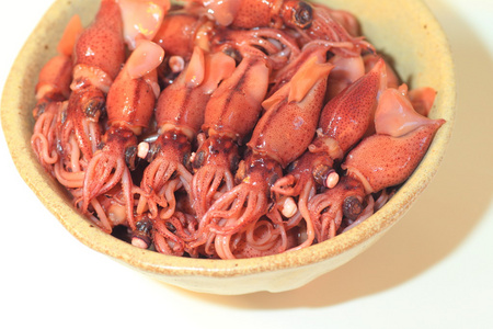 萤火虫鱿鱼，日本健康煮的食物