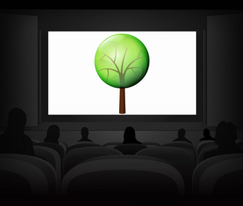 叶树性质广告作为电影投影矢量