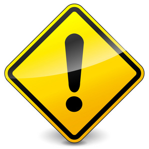 矢量黄色的惊叹号图标照片