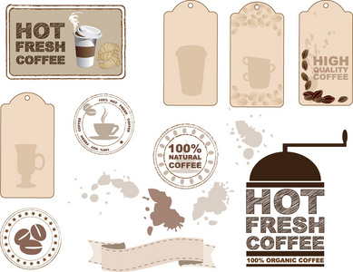 咖啡的设计元素图片