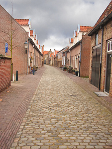 在 heusden 荷兰小镇的街道。荷兰