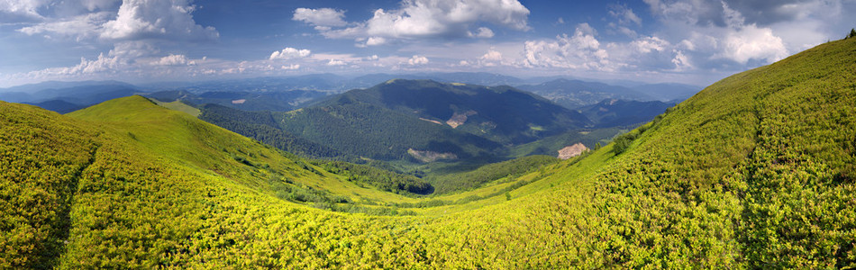 晴朗的天气里山风景