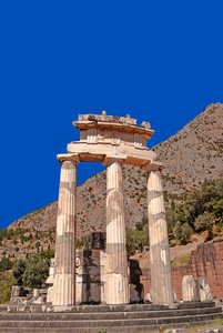 在 delphi oracle 考古遗址在雅典娜神庙 pronoia