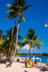 查看在令人惊叹的热带海滩，在多米尼加共和国
