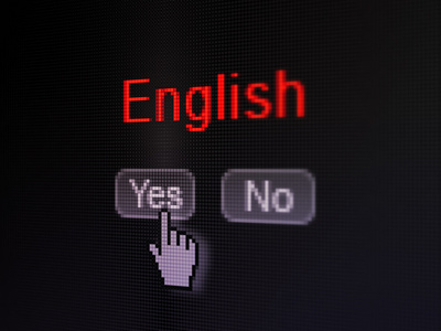 教育理念 英语数字计算机屏幕上